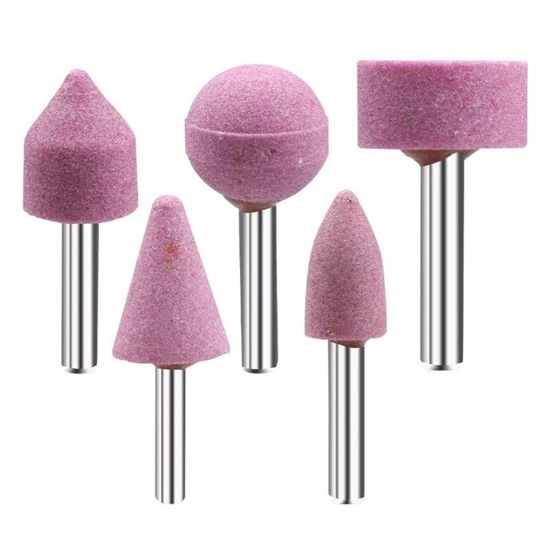 Abrasive Stone Points Set Grindings Wheel Polishing Head Bit With 1/4-Inch Shanks 5Pcs Grindings Stone for Home Repairs