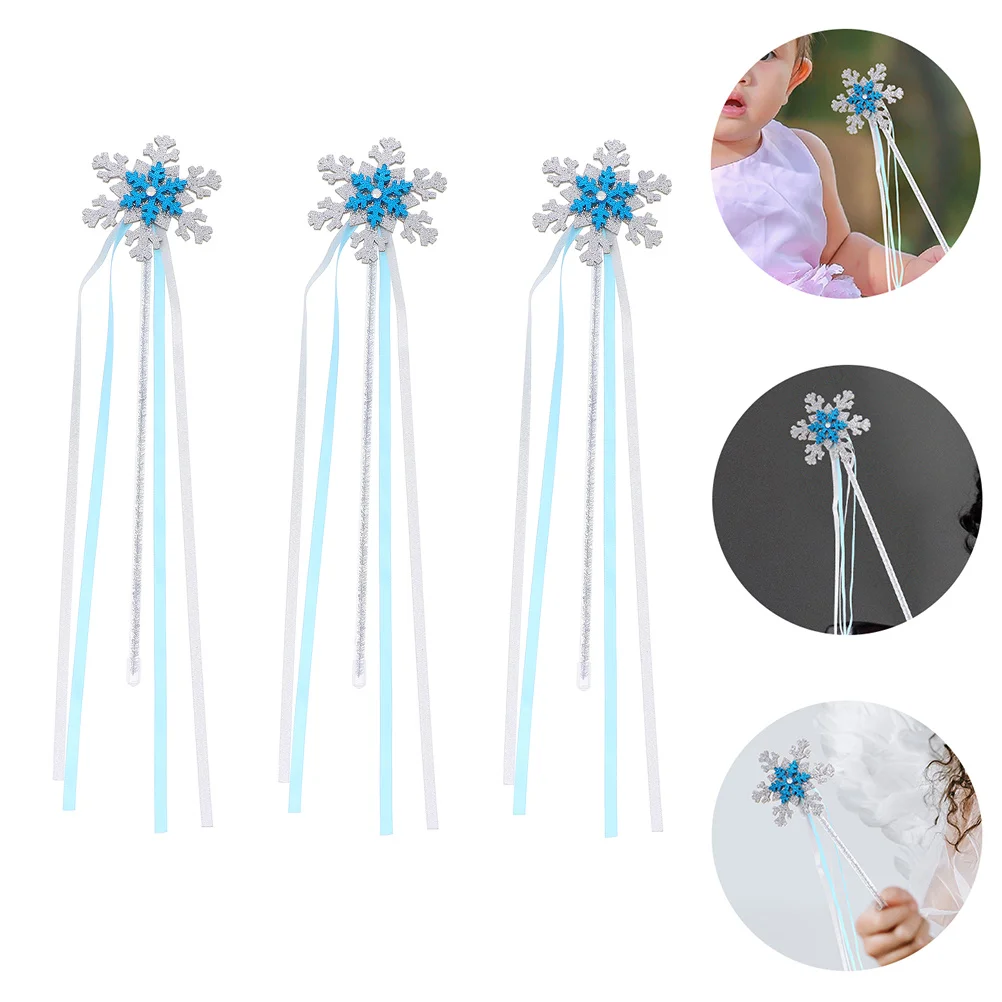 

3 шт. очаровательные сказочные палочки в форме снежинки, праздничный костюм для маленьких девочек, реквизит, сказочная палочка в форме снежинки