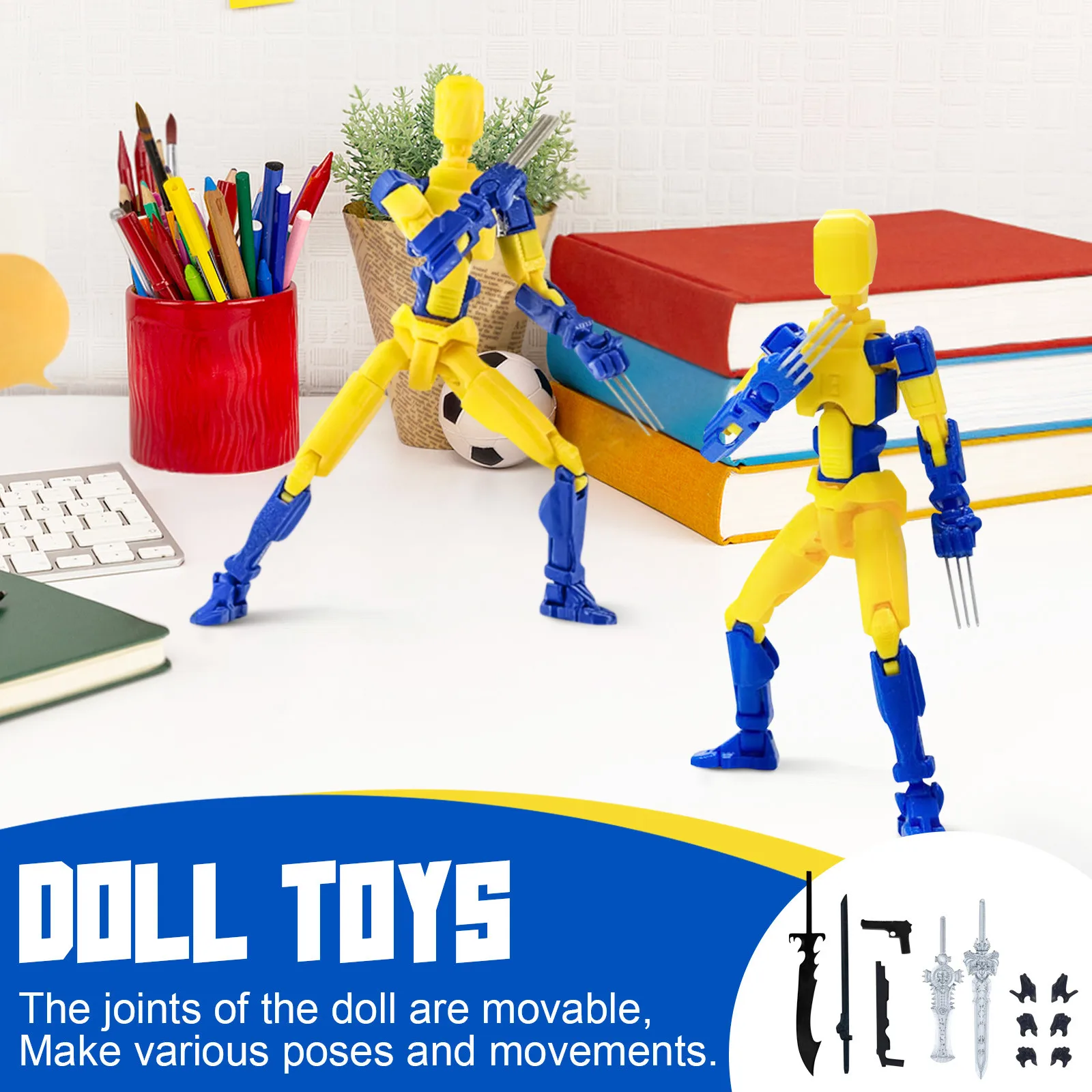 Dummy 13 Mobile Doll 3D Printed Titan Robot Mobile Doll Movable Human Body Model Doll Suitable For Collectors Desktop Decoration