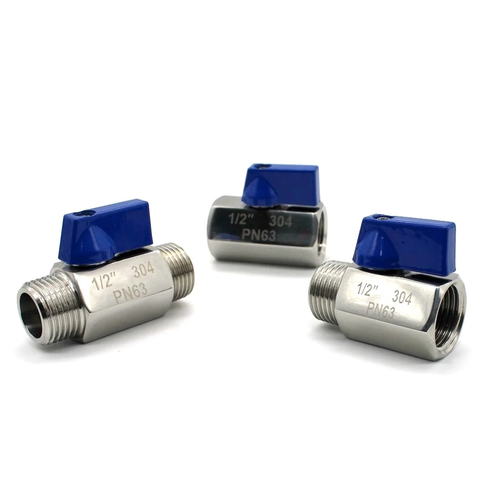 Stainless Steel Tap MINI Ball Valve  1/8 1/4 3/8 1/2 3/4 1