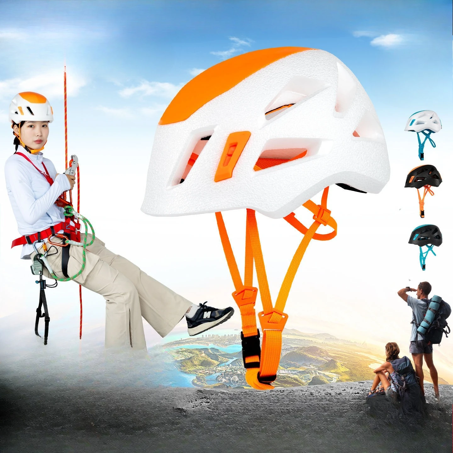 

Lightweight Outdoor Helmet, Mountaineering & Development Training, Rock Climbing, Caving, Ultra-Light Protective Safety