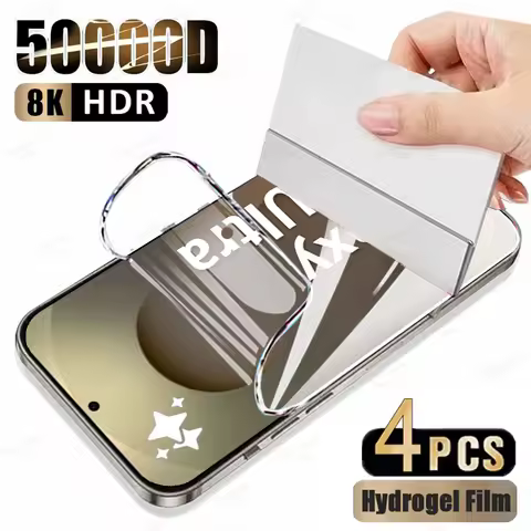 4PCS Hydrogel Film For Samsung Galaxy S25 S24 S23 S22 S21 S20 Ultra Plus FE Note 20 S25 Edge Screen Protector Phone Accessories