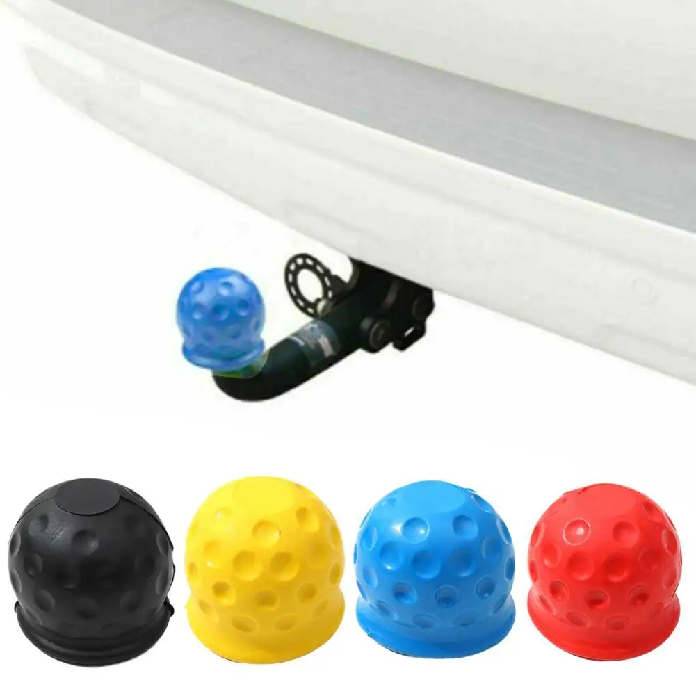 4 Colors Universal 50MM Tow Bar Ball Cover Cap Trailer Bar Accessorie Universal Tow Protect Ball Trailer Cover Hitch Towbal O4Z8