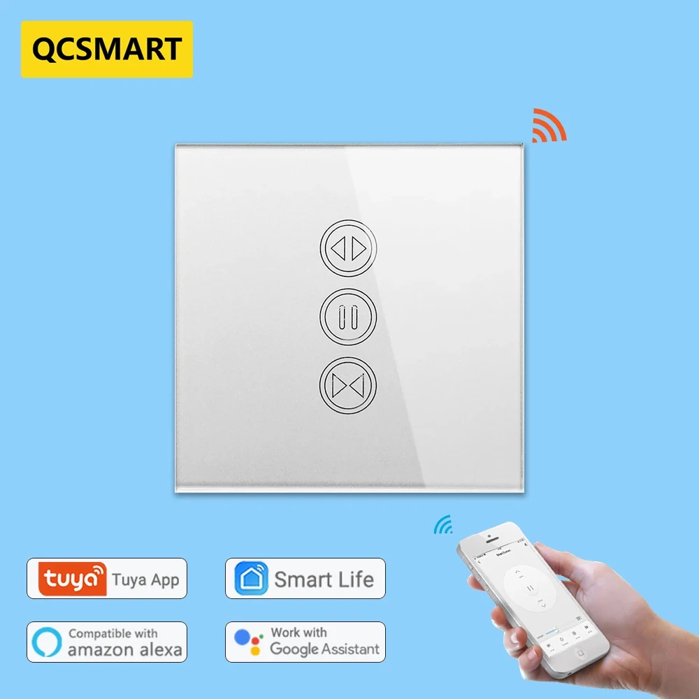 

Tuya Smart ZigBee 3.0 EU Curtain Silver Color Touch Switch for Roller Shutter App Timer Support Google Home Alexa Automation DIY