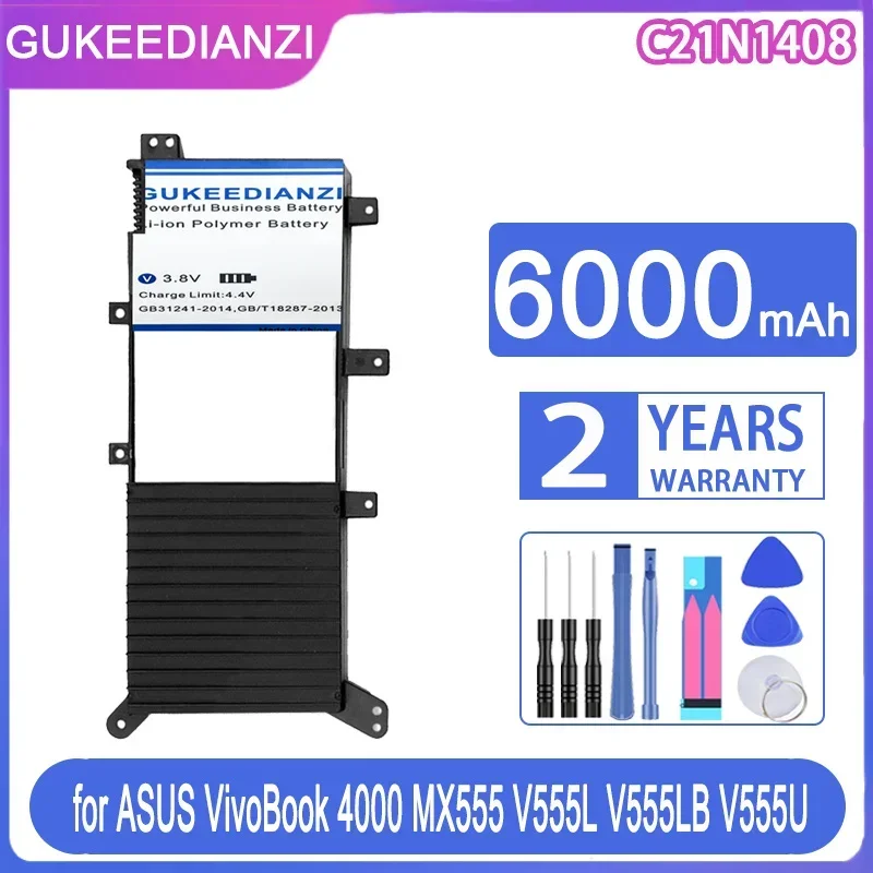 

Аккумулятор для ноутбука ASUS VivoBook 4000 MX555 V555L V555LB V555U высокой емкости 6000 мАч