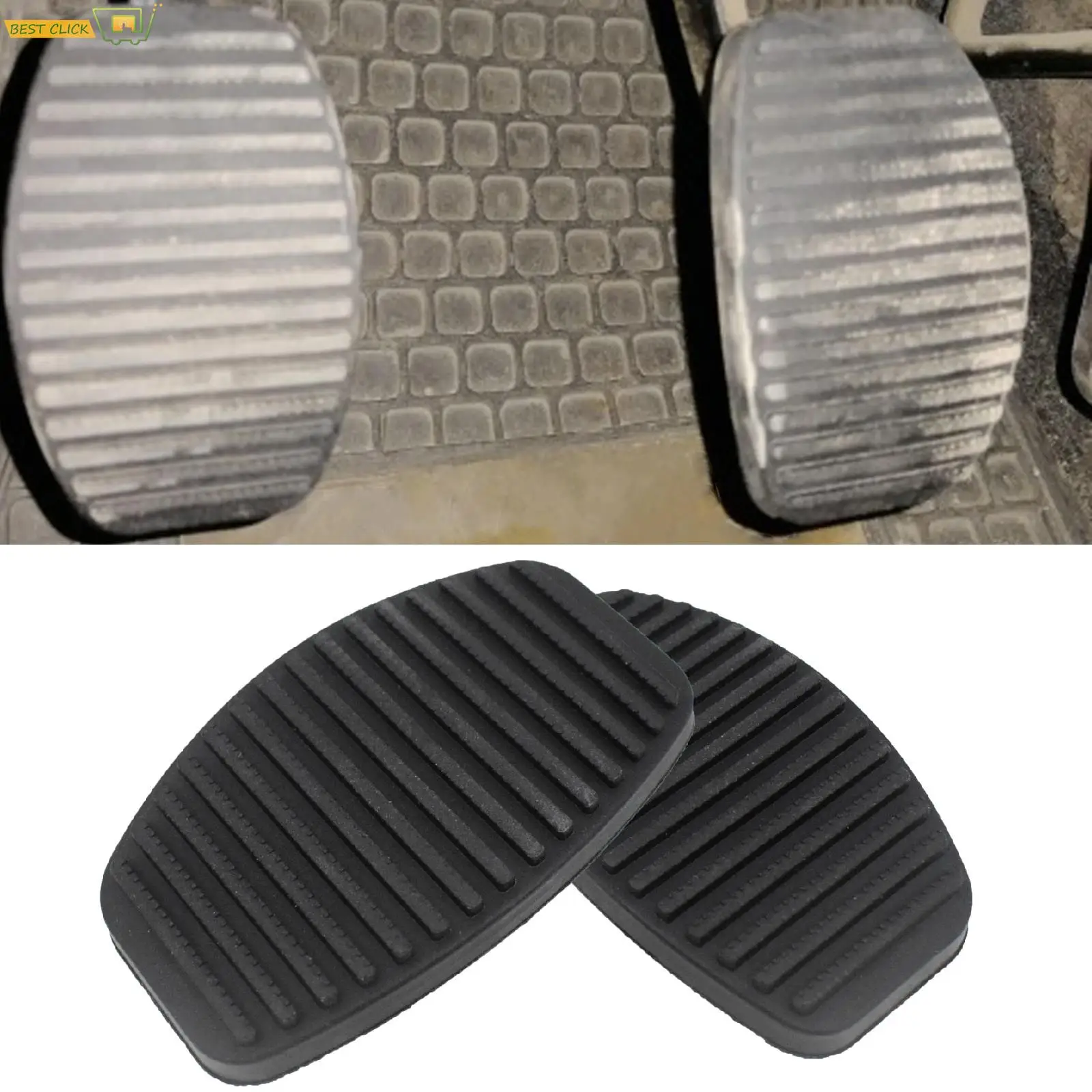 2Pcs/set Brake Clutch Pedal Pad Covers 4170605 For Fiat Barchetta 500 Brava Bravo Doblo Albea Punto Fiorino Palio Marea Lancia