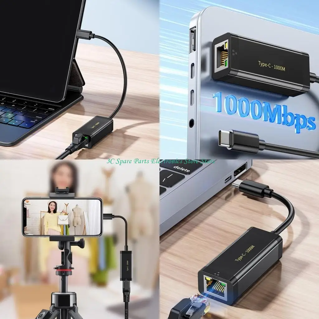 

SZ USB C TO Ethernet Adapter Gigabit RJ45 для типа C Ethernet LAN Adapter Adapter