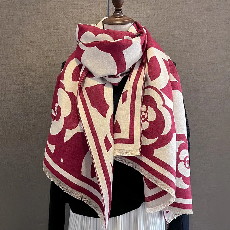 Luxury Brand Cashmere Scarf Women Winter Shawl and Wraps 2023 Design Caps Thick Blanket Bufanda Stoles Echarpe Femme Pashmina