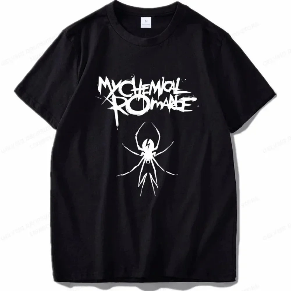 My Chemical Romance Muster T-Shirt Mode T-Shirt Cooles Hip-Hop T-Shirt für Männer und Frauen Sommer Retro Anime Unisex Top – Detail 9