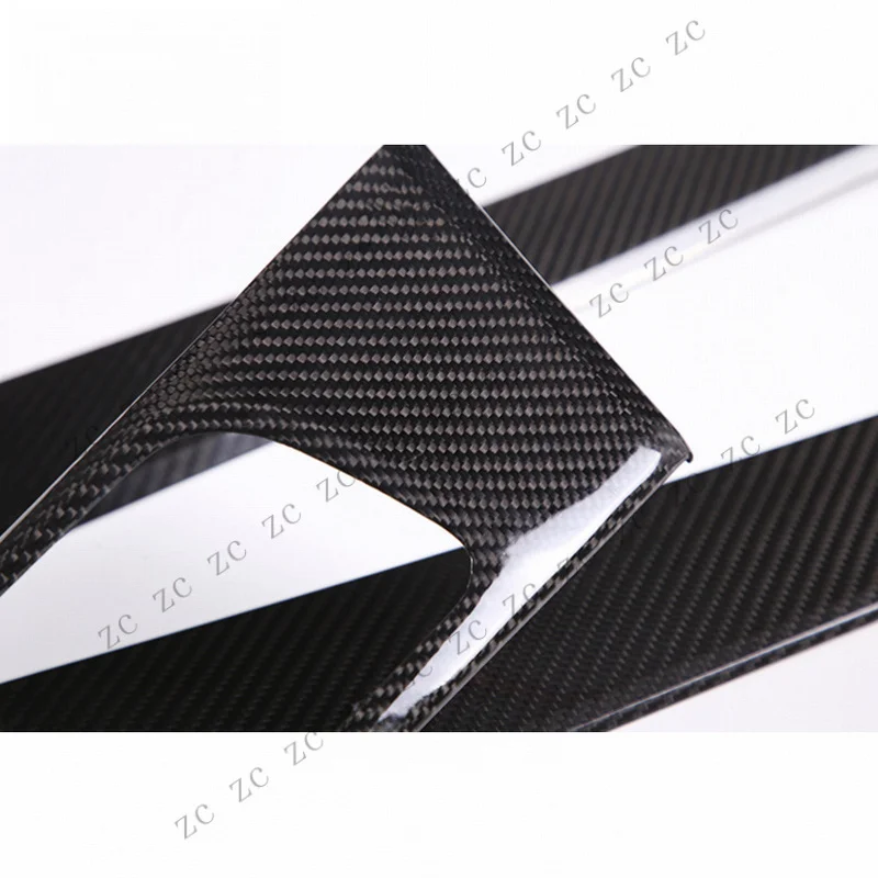 S+ For 2017-2022 Porsche Panamera Carbon Fiber Interior Door Panel Decor Trim Cover