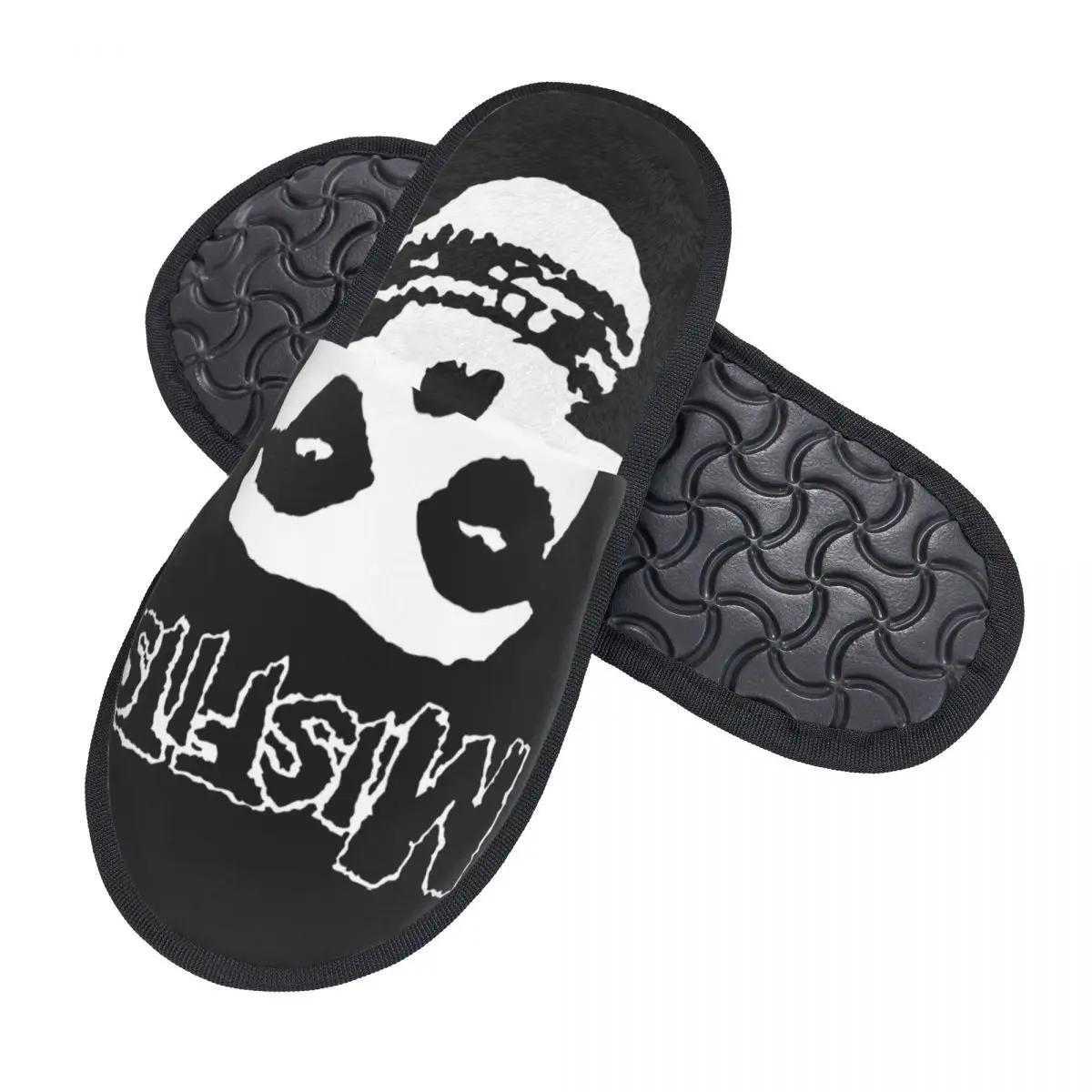 Personalizzato Misfits Horror Punk Rock Band Comfort Scuff con pantofole in Memory Foam scarpe da casa Spa da donna