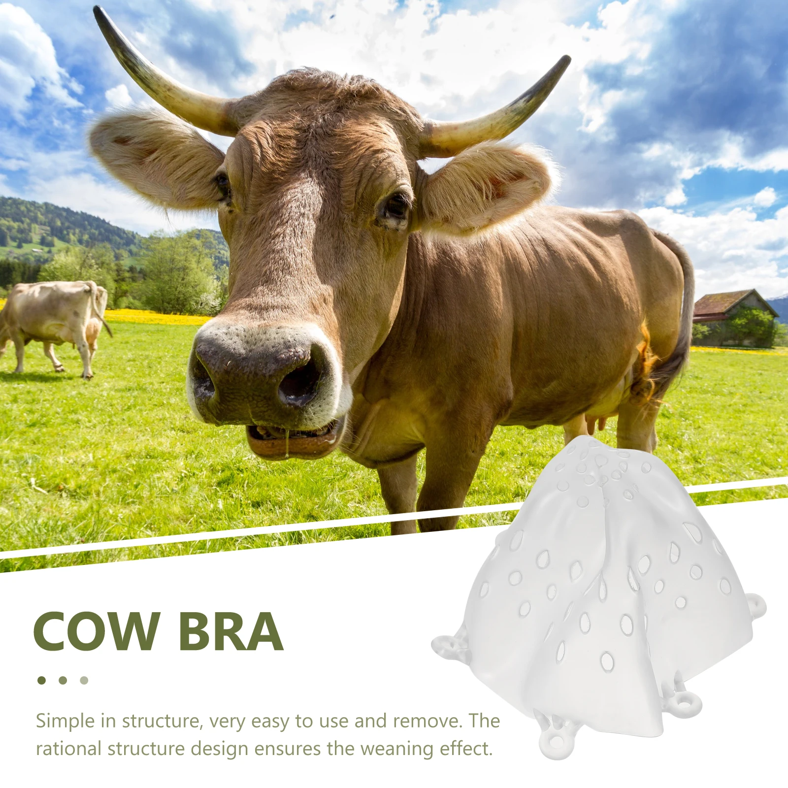 

1pc Cow Breast Cover Premium ABS Durable Sturdy Ergonomic Cattle Farm Accessory Livestock Equipment Protective for Weaning
