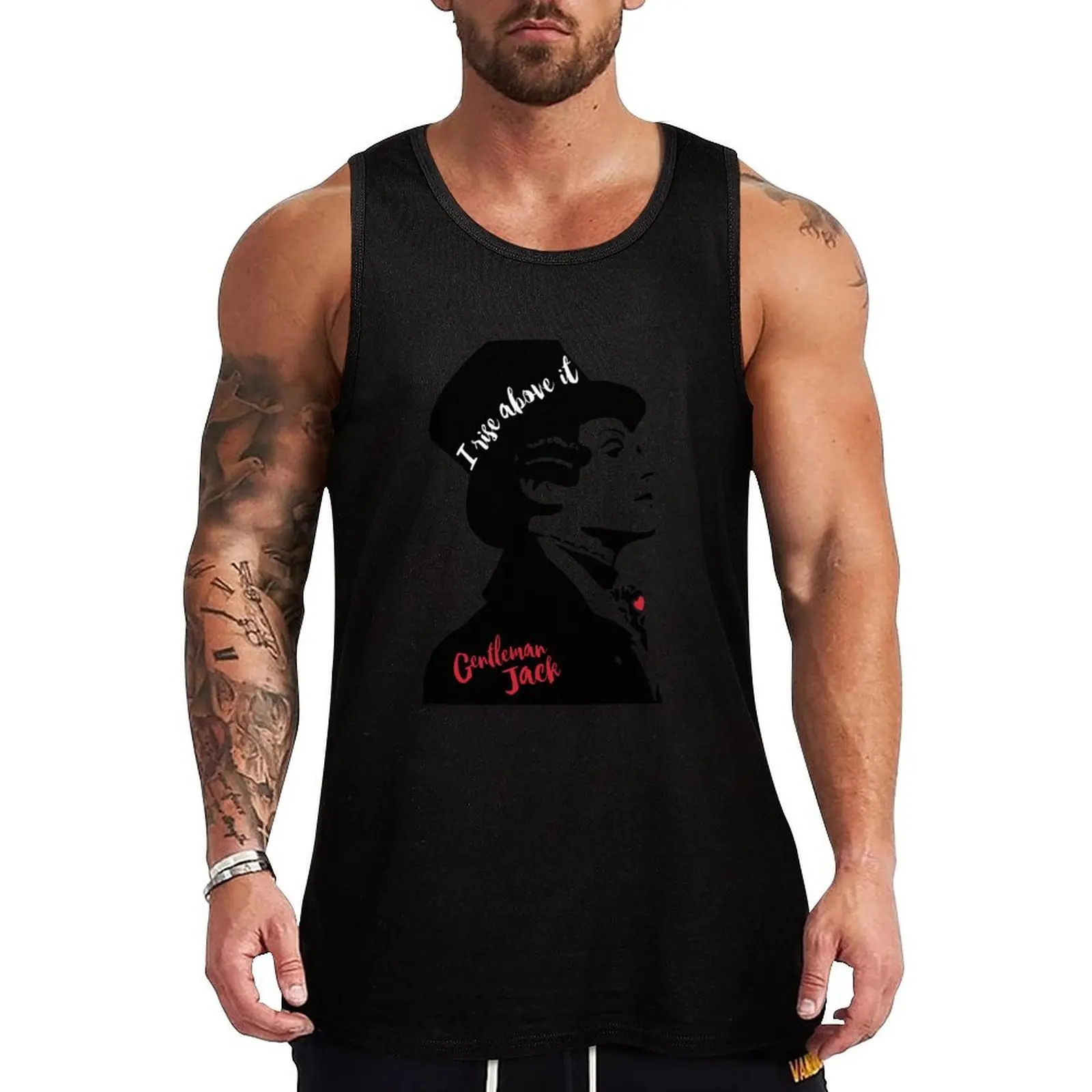 Gentleman Jack - Camiseta Regata I Rise Above It, Confortável o Dia Todo, Macia e Respirável, Sem Mangas