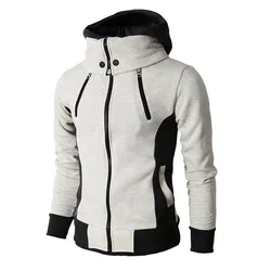 2024 New Men's Hoodies Long Sleeve Sweatshirt Zipper Design Hooded Sweatshirt for Men Clothing Sportswear Slim Fit Casual Jacket