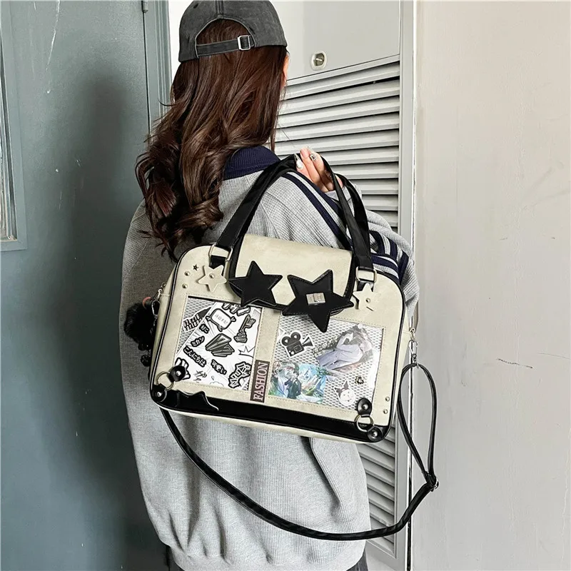 2026 New Girl Bag Large Capacity Women's Handbag Sweet Tote Messenger Bags Fashion Versatile Lolita Style Kawaii Bag
