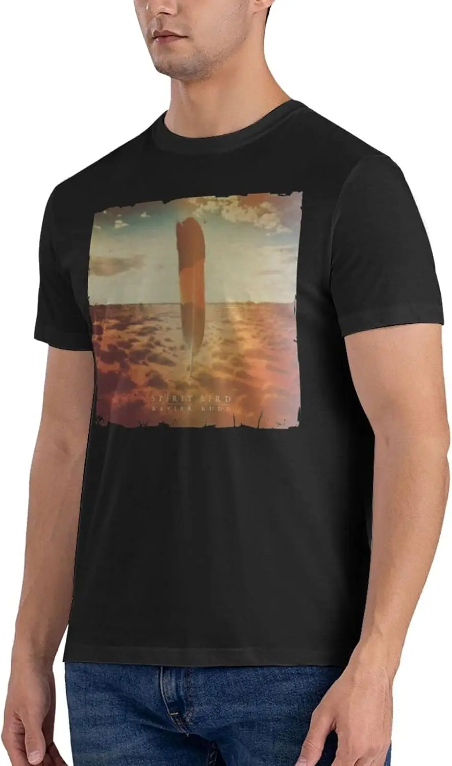 Xavier Rudd T Shirt Crew Neck for Men Tops Cotton Athletic Short Sleeve Tee Black