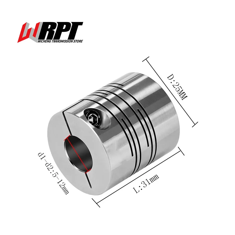 CICG Parallel Line Groove Coupling Motor Encoder Connector Stainless Steel Elastic Coupling CICG-25X31