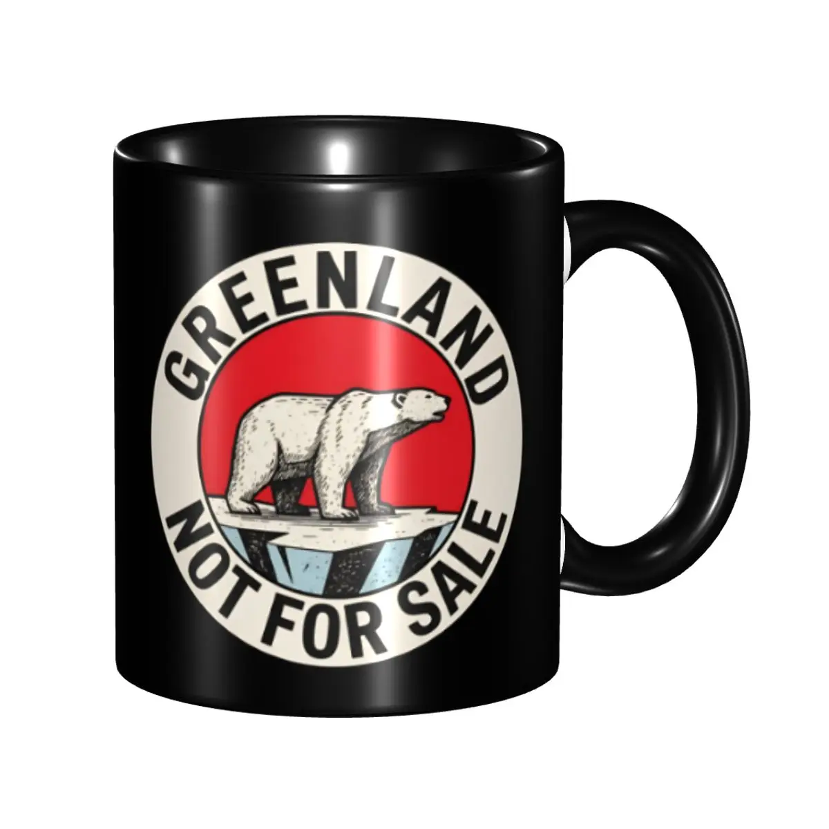

Hands Off Greenland Is Not For Sale MGGA Gift Mug for Women Men Kawaii Tea Cup Birthday Present for Home