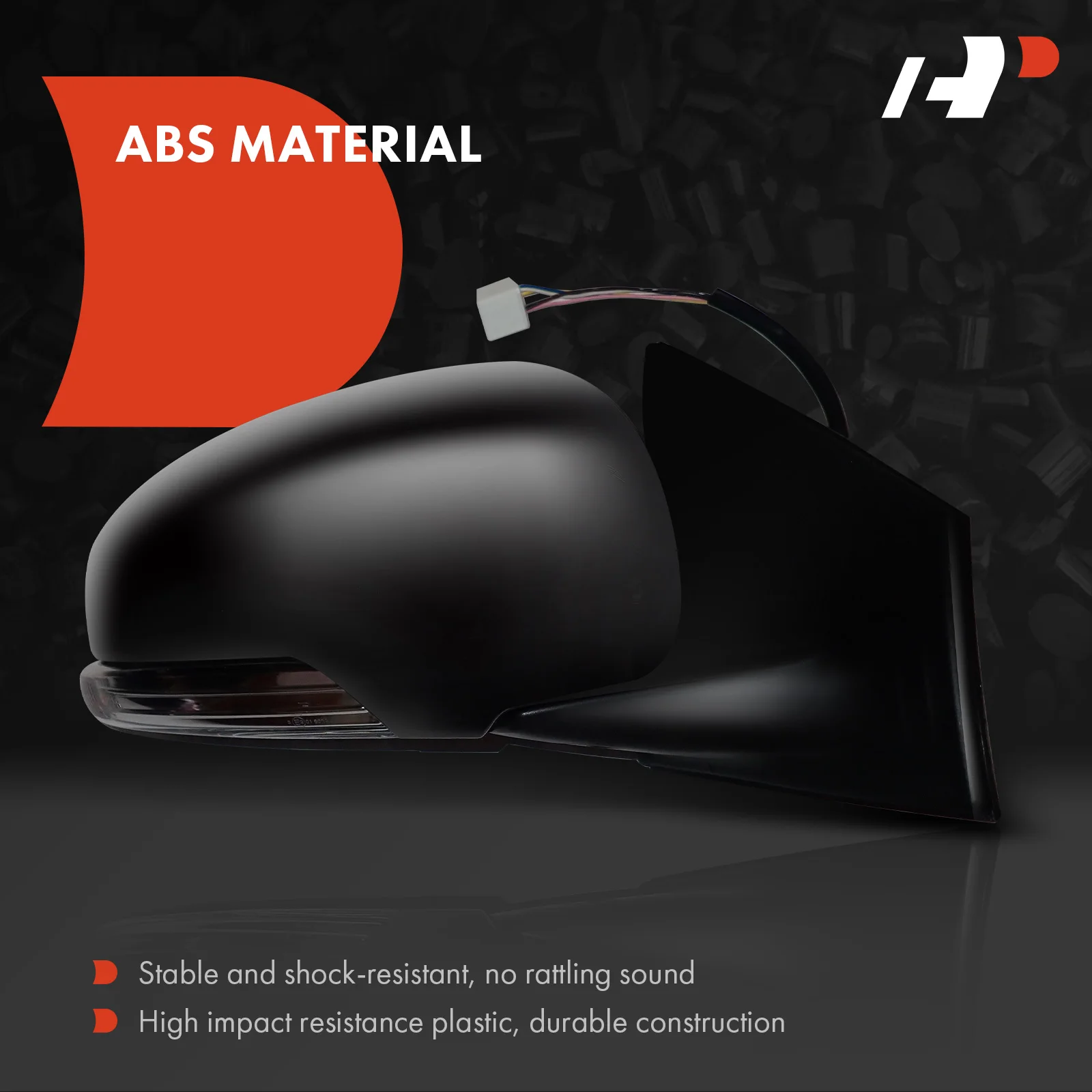 A-Premium Pair Power Door Mirror for Scion iQ 2012-2015 Manual Folding Turn Signal Light Heated Smooth Black