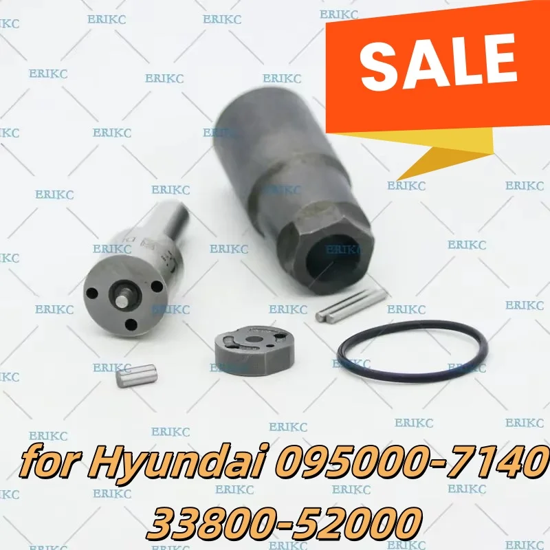 ERIKC Diesel Injector Repair Kits Nozzle DLLA152P989 093400-9890 Valve Orifice Plate 10# for Hyundai 095000-7140 33800-52000
