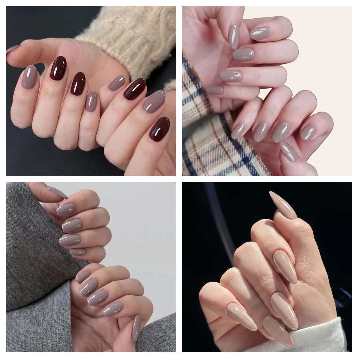 Hassleless 6-pack 15ml gel nail polish set, smooth and easy to apply, suitable for home DIY and nail salons, a complete set of gel nail polishes for autumn and winter manicures