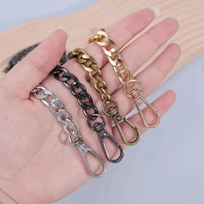 120cm Metal Aluminum Diy Bag Chain Replacement Parts Accessories for Hand-Woven Shoulder Handbag DIY Handmade Detachable Straps