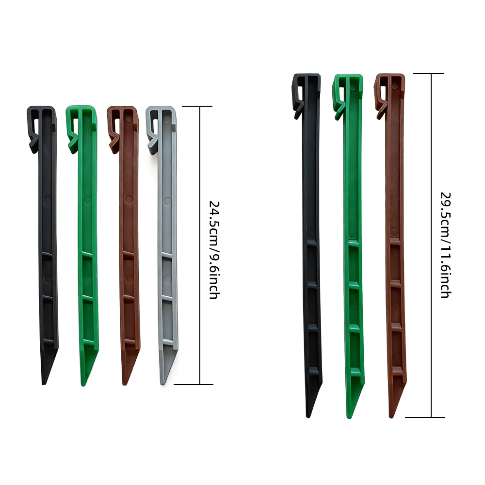 20pcs Plastic Garden Edging Stakes, Landscape Border Anchors, 9.6