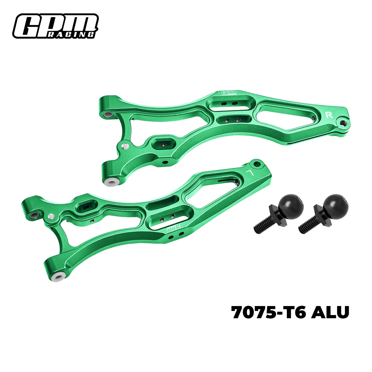 Brazos inferiores delanteros de aluminio GPM para ARRMA 1/8 Kraton 6S Notorious Outcast Big Rock