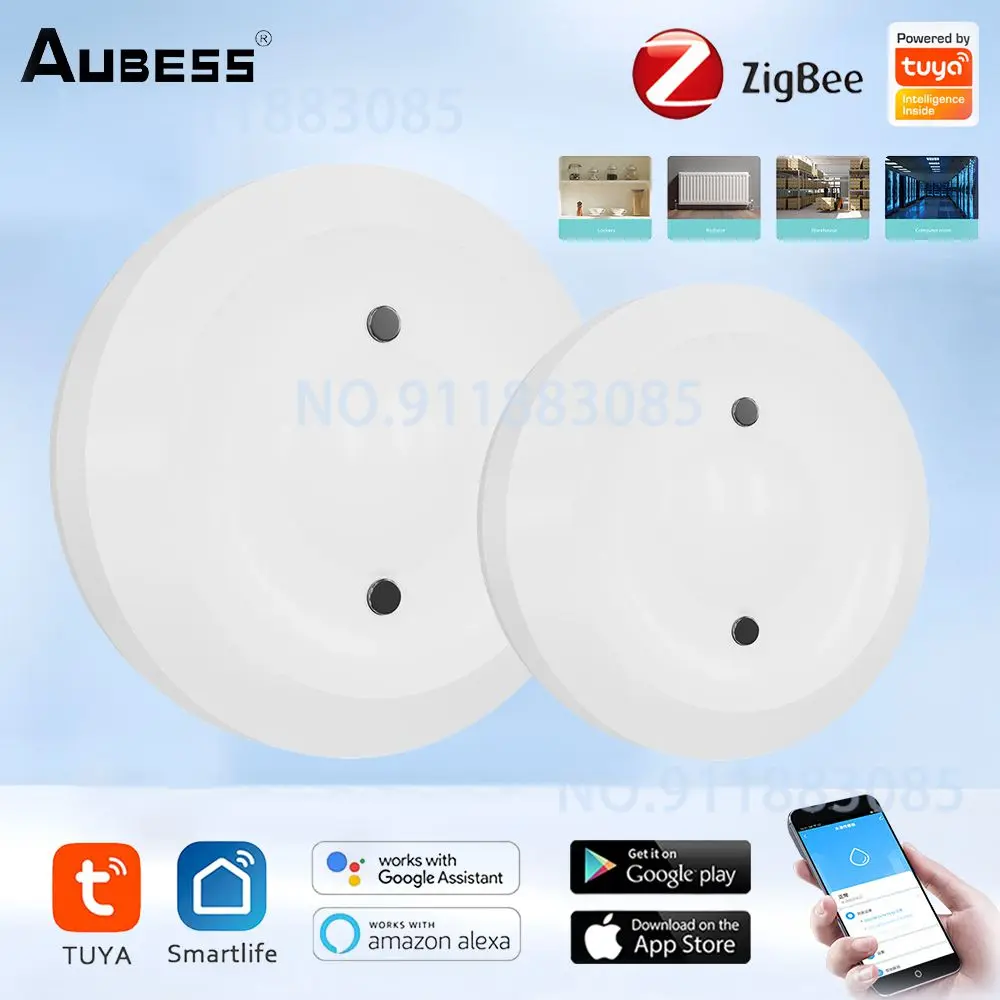 ZigBee Tuya Linkage Water Leakage Sensor App Remote Control Flood Water Leak Detector Alarm Waterproof Overflow Alert Smart Home