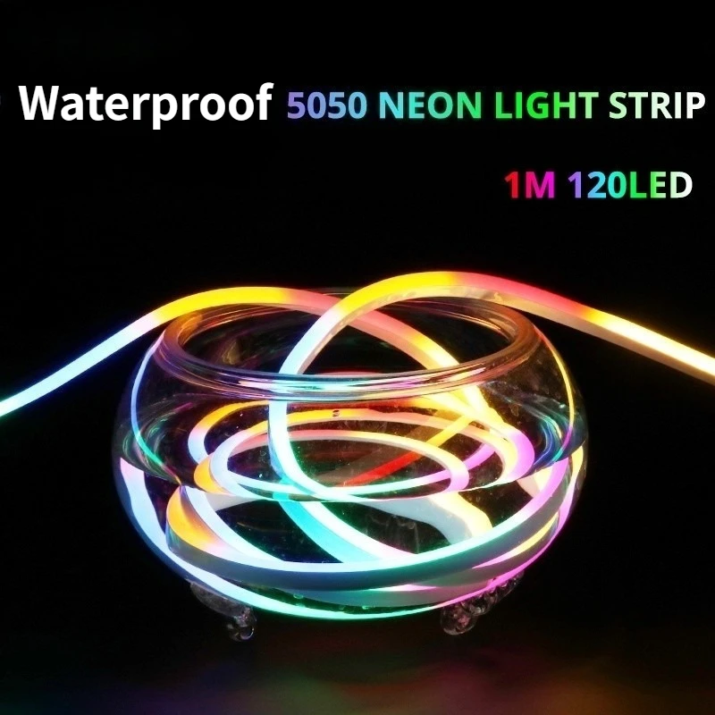 LED Neon Light Strip 1M 120LEDs 220V Waterproof Flexible Bright Lamp For Home Decor Wedding Party Bar DIY Sign Room Lighting