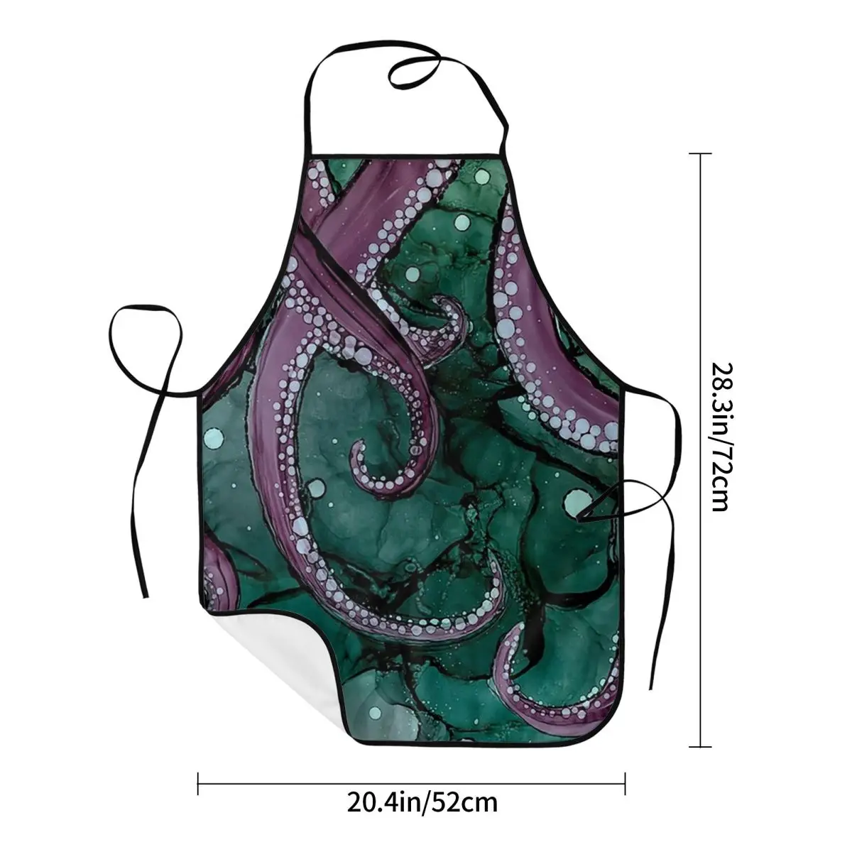 Franklin Octopus Kraken Sea Abstract Apron Chef Cooking Cuisine Tablier Waterproof Bib Kitchen Cleaning Pinafore for Women Men