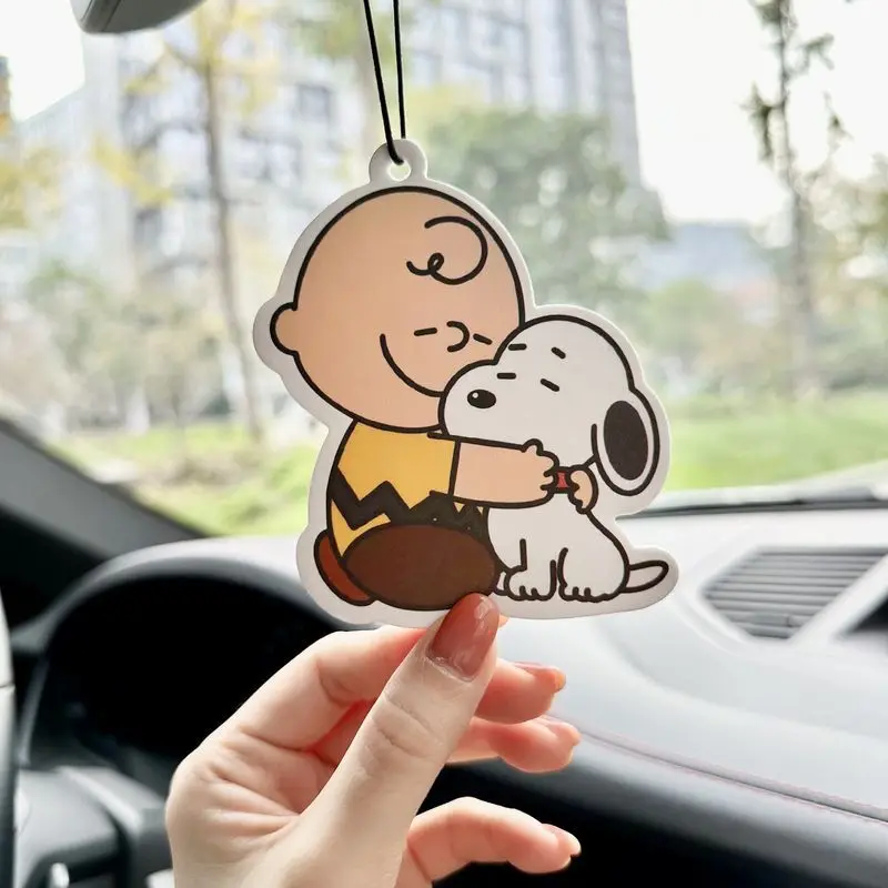 Cute Snoopy Pochacco new fun and creative cartoon pattern car rearview mirror decorative pendant deodorizing fragrance tablets