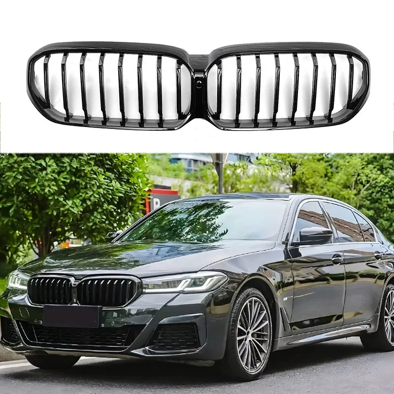 

Для BMW 5 серии G30 Single-Line 2021 2022 2023, передний бампер, сетчатый сотовый капот, ABS, гоночные грили, решетка, автомобильные аксессуары