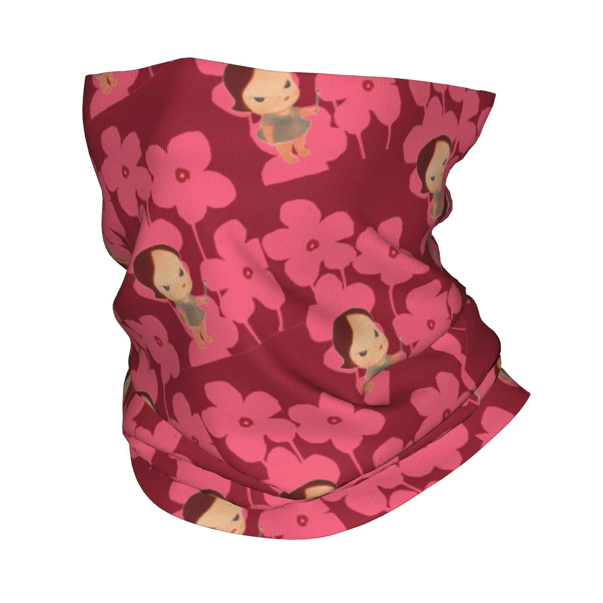 Maßgefertigtes Y-Yoshitomos Nara Winter-Stirnband und Halswärmer für Damen und Herren, Wandern, Camping, Schlauchschal, Gesichtsbandana, Gaiter