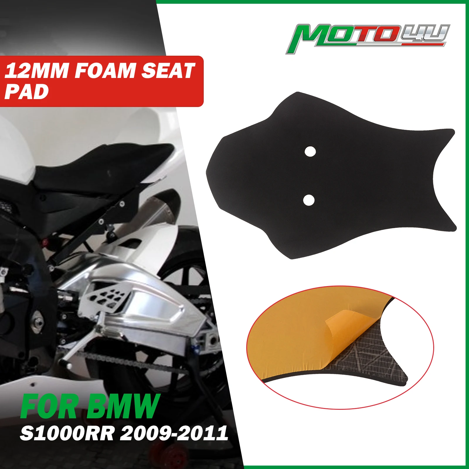 For BMW S1000RR S1000 RR 2009 2010 2011 Motorcycle 12MM Foam Seat Pad Racing Seat Pad Adhesive Customize Accessories