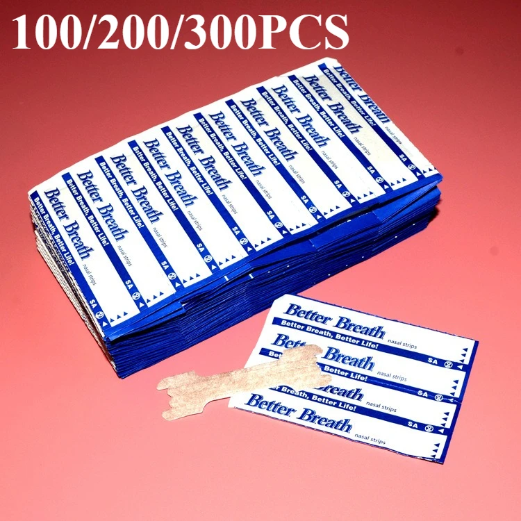 

300/200/100pcs Breath Nasal Strips Right Way Stop Snoring Anti Snore Nose Strip Easier Better Breathing Good Sleeping Patches