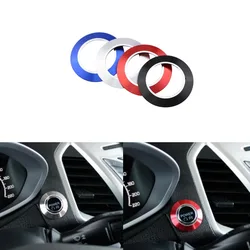 Key Push Button Start Stop Ignition Ring Cover Sticker for Ford Ecosport Fiesta MK7 2009 - 2016 Stickers