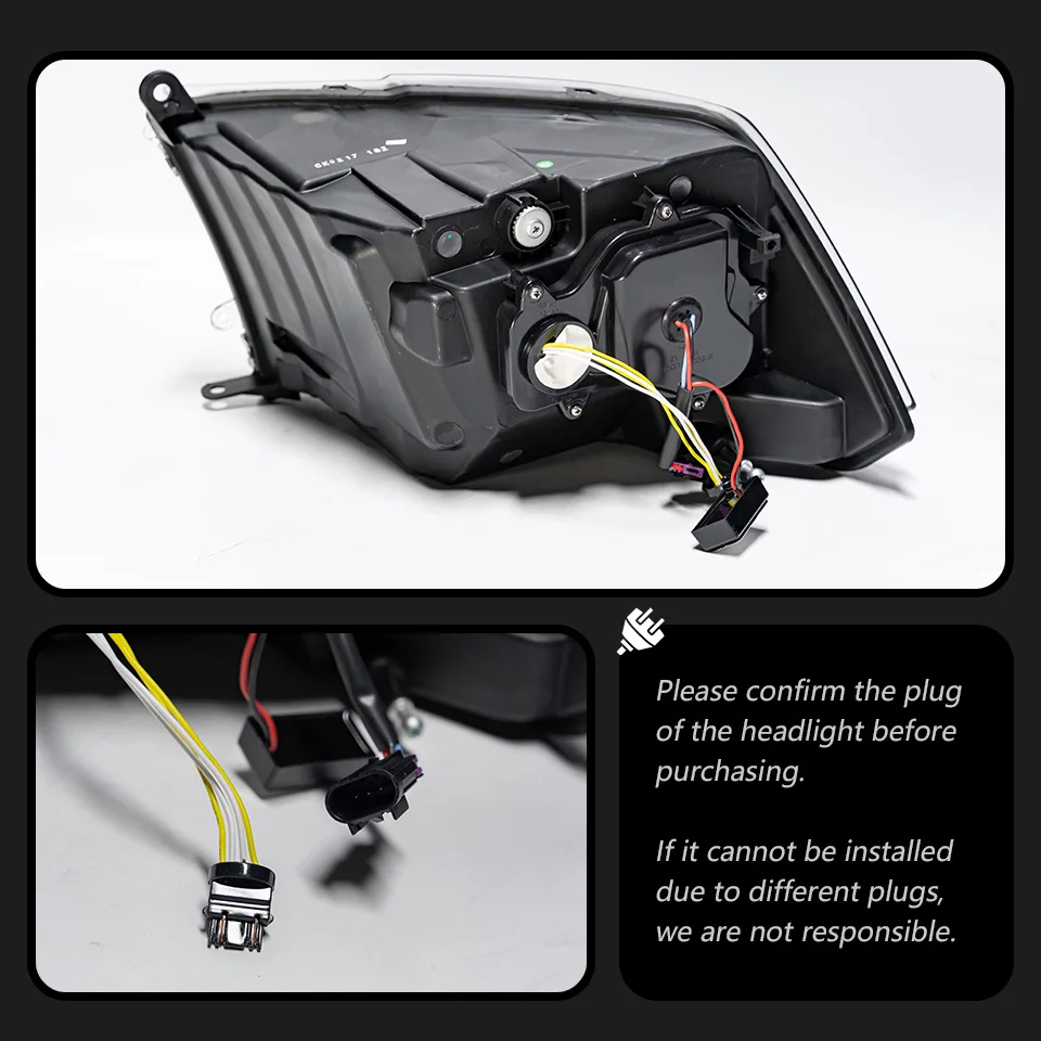 Auto Parts For Dodge RAM Headlights 2009-2018 1500 2500 3500 latest Styling LED DRL Three Projector Car Accesorios Modified