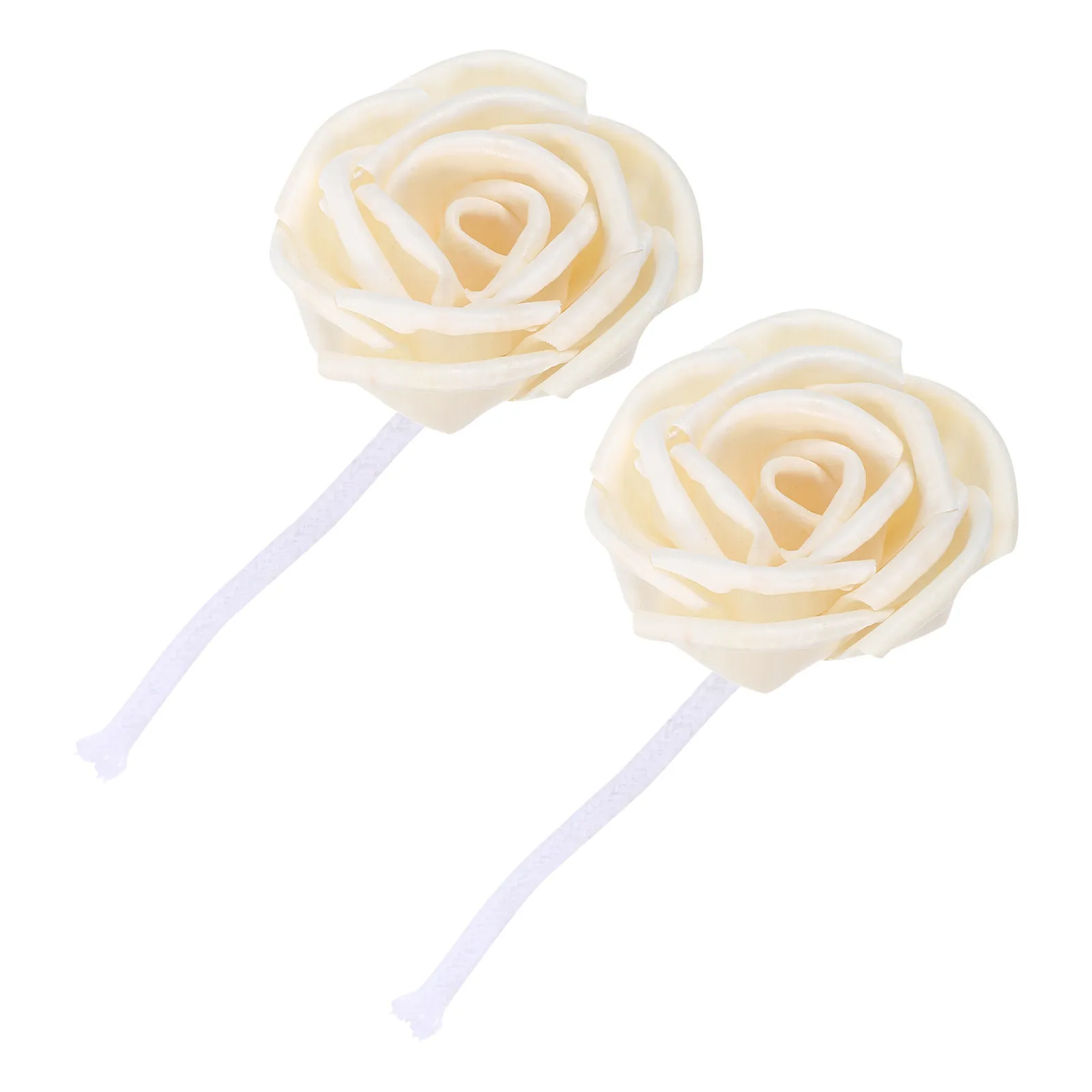 2Pcs Preserved Flowers Diffuser Rose Head Cotton Thread No Fire Aroma Diffuser Tool Essential Oil Scent Sticks Living Room