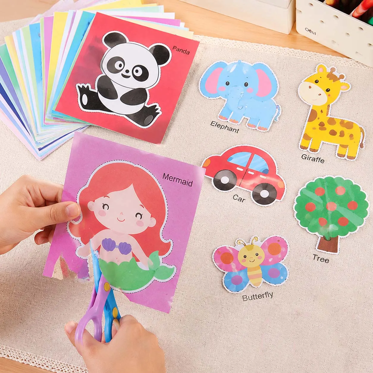 Craft Paper Cutting Kit – Pre-Printed Die-Cut Sheets for Easy DIY Art, Wall Decor, Greeting Cards & Handicraft Making TMZ