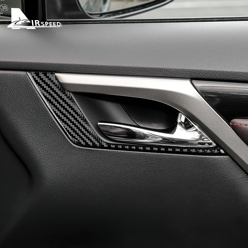 

Real Soft Carbon Fiber Interior Trim For Lexus RX350 RXH450 2016 2017 2018 2019 2020 2021 LHD Car Front Door Handle Sticker