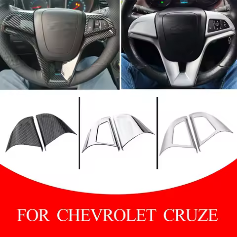 For Chevrolet Cruze Trax Tracker Sonic ONIX AVEO Orlando ABS Car steering wheel glitter decorative cover sticker Accessories
