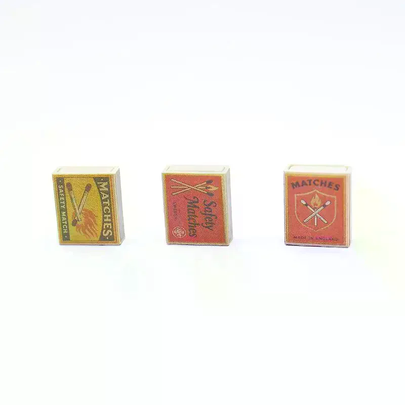 Dollhouse Mini Vintage Match Box Model, Realistic Miniature Accessory For Scene Layout, Photography Props & Diorama Decor
