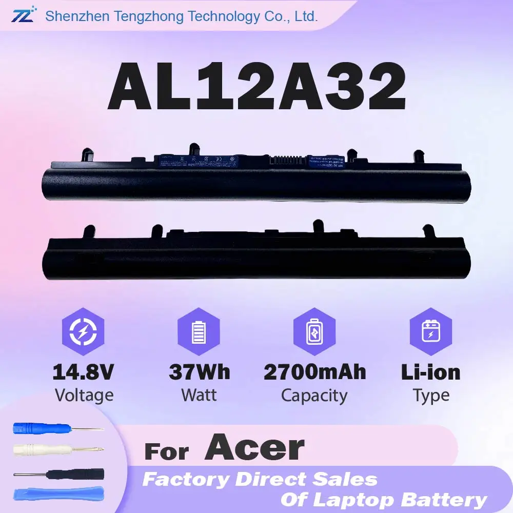 AL12A32 Laptop Battery Replacement for Acer Aspire V5 V5-431 V5-551 V5-571 V5-471G V5-571P V5-571-6726 V5-571Pg-9814