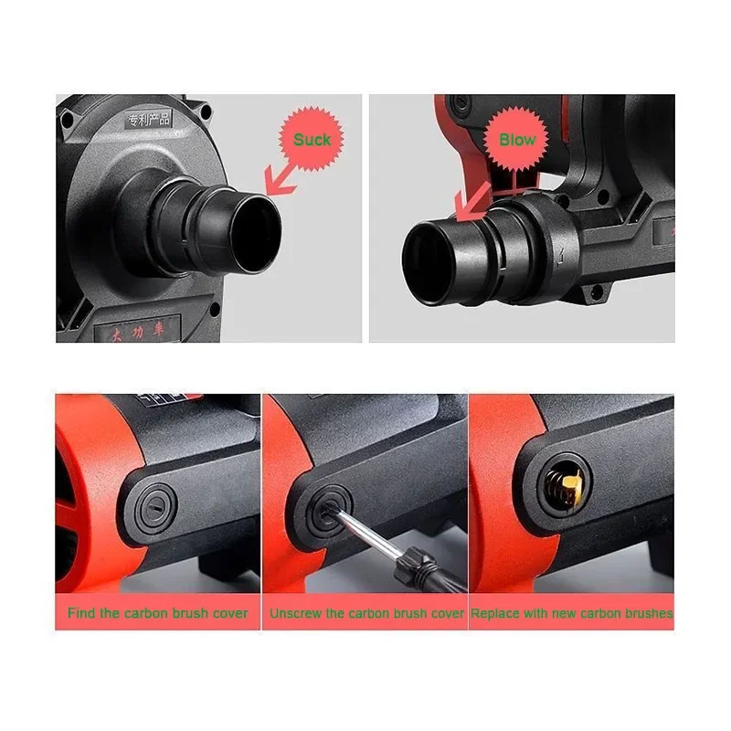 Industrial-grade High-power Slotting Machine Dust Collector Blower Wall Grinder Vacuum Cleaner Blower Dual-use BB