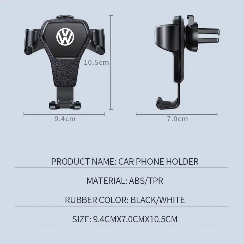 1Pcs Car Specific Car Mount GPS Phone Vent Clip InstallationFor Volkswagen R Golf 4 5 6 7 Motion Polo Touran TSI TDI R32 MK4 GTI