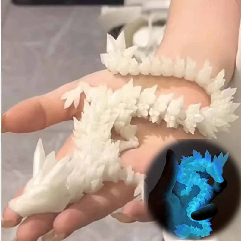 3D Printing Dragon Luminous Crystal Multi-joint Movable Toy Dragon Children's Toy Dragon Home Decoration Ornaments