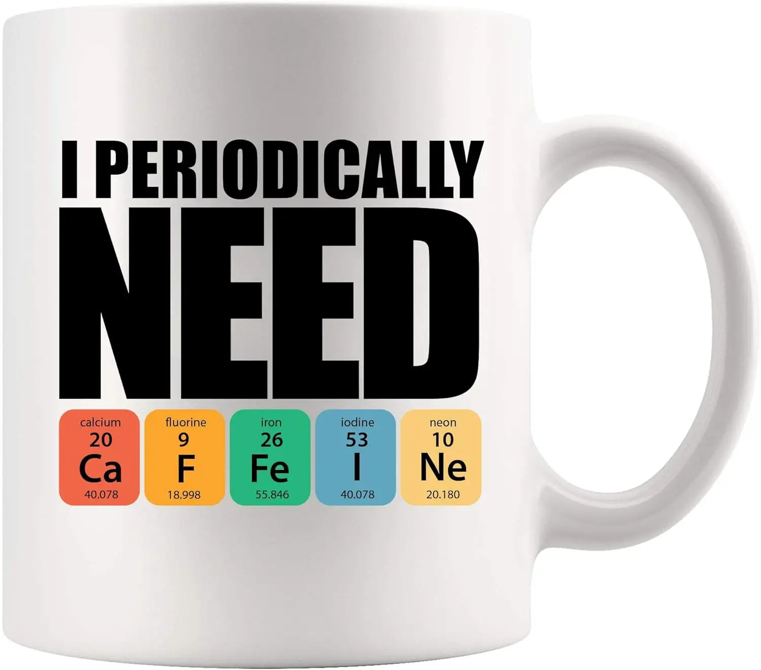 I often need caffeine science gift student chemistry teacher year-end thank you gift coffee love colleagues boss ceramic cup