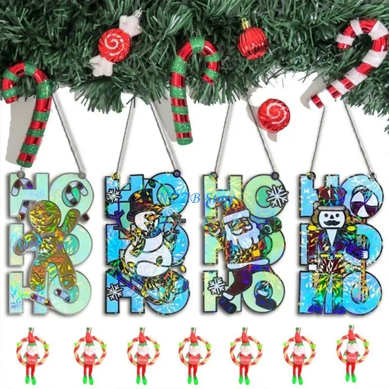 

T21F Christmas Themed Silicone Mold Pendants Mould Silicone Resin Moulds with Hole Silicone Material for Pendants