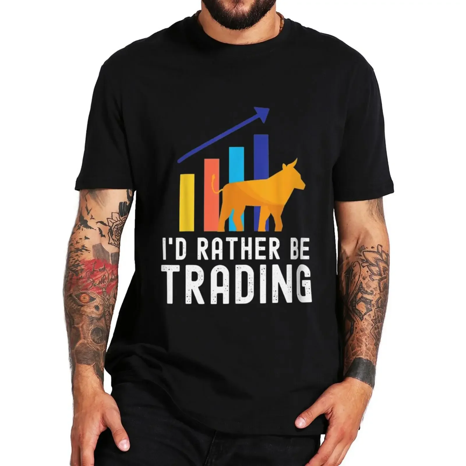 I'd Rather Be Trading T Shirt Stock Market Investing Trader Geek Nerd Gift Tops Cotton Unisex Casual  Soft T-shirts